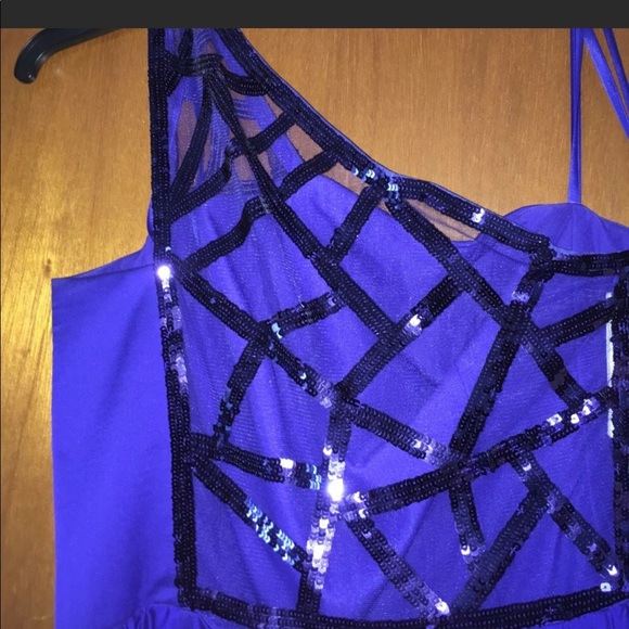 Blue, one shoulder formal dress - Picture 3 of 5